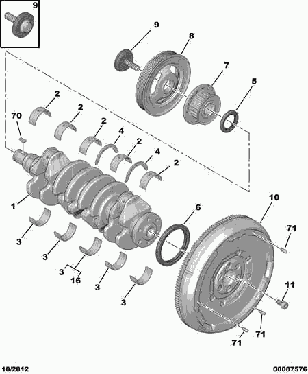 DS 0516 L5 - Болт шкива www.autospares.lv