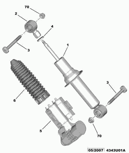 CITROËN/PEUGEOT 5220.74 - Cable, parking brake www.autospares.lv