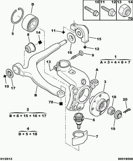 PEUGEOT 3350.69 - Wheel hub, bearing Kit www.autospares.lv