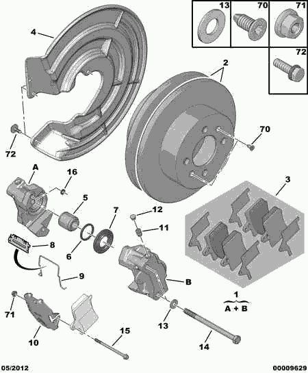 PEUGEOT (DF-PSA) 4253.34 - Bremžu uzliku kompl., Disku bremzes www.autospares.lv