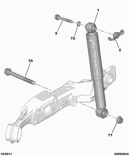 PEUGEOT 5206.X7 - Amortizators www.autospares.lv