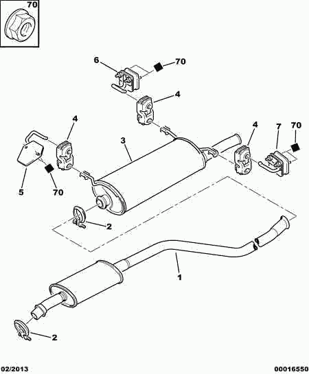 PEUGEOT 1755 77 - Кронштейн, втулка, система выпуска ОГ www.autospares.lv