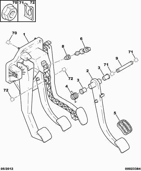 DS 4504 16 - Pedāļa uzlika, Bremžu pedālis www.autospares.lv