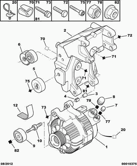 CITROËN 5751.92 - Pulley, v-ribbed belt www.autospares.lv