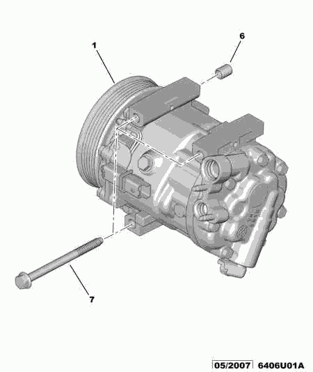 PEUGEOT 6453.XA - Compressor, air conditioning www.autospares.lv