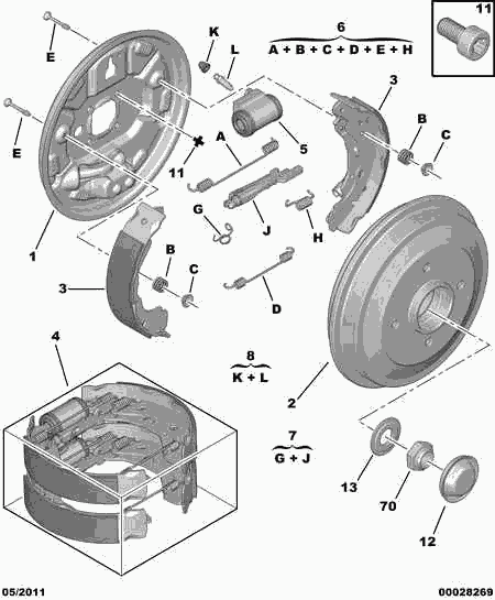 CITROËN 4241 L7 - Bremžu loku komplekts www.autospares.lv