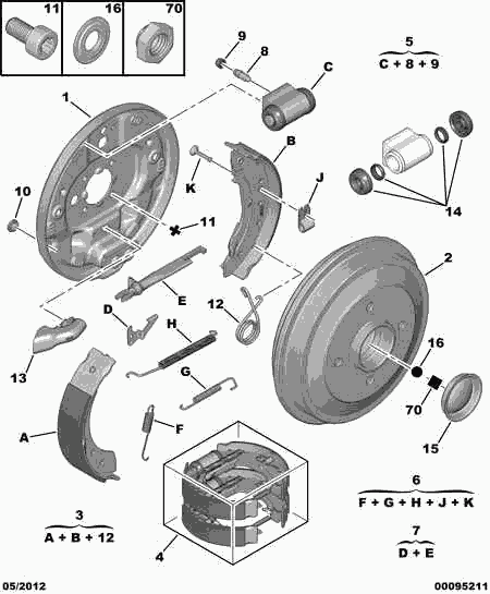 CITROËN 4242 33 - Bremžu loku komplekts www.autospares.lv