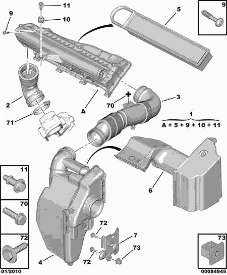 Peugeot Motorcycles 1444 RK - Gaisa filtrs autospares.lv