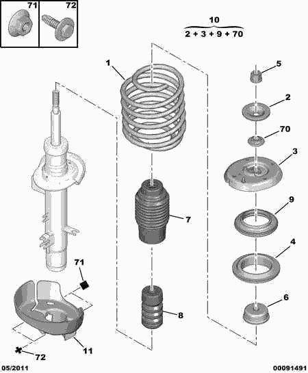 PEUGEOT 5033 82 - Dust Cover Kit, shock absorber www.autospares.lv