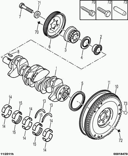 CITROËN 0515.N0 - Шкив коленчатого вала www.autospares.lv