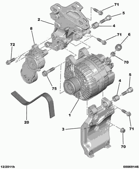 CITROËN/PEUGEOT 5705 AX - Генератор www.autospares.lv