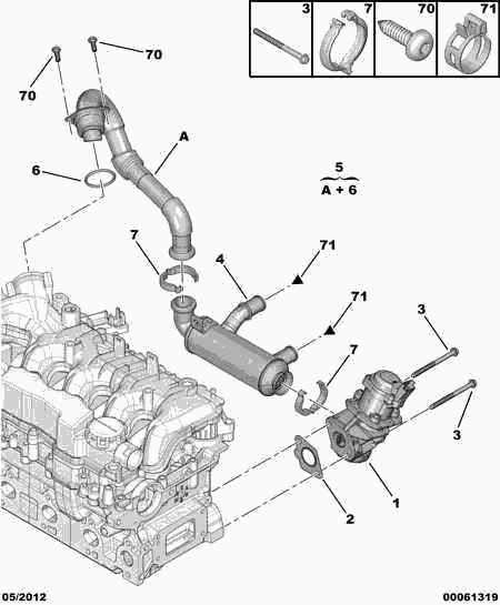 Alfa Romeo 1618.NR - Blīve, Izplūdes gāzu recirkulācijas vārsts www.autospares.lv