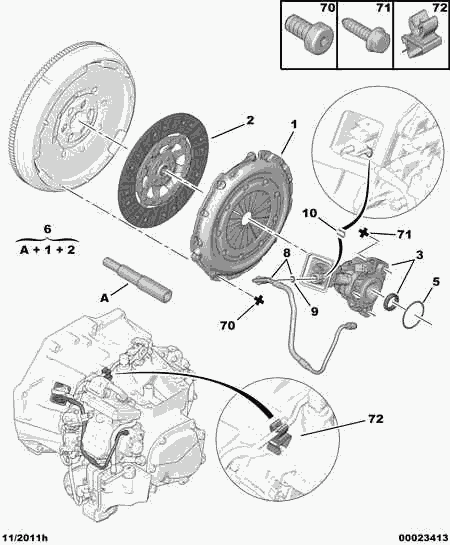 PEUGEOT (DF-PSA) 2004.EE - Нажимной диск сцепления www.autospares.lv