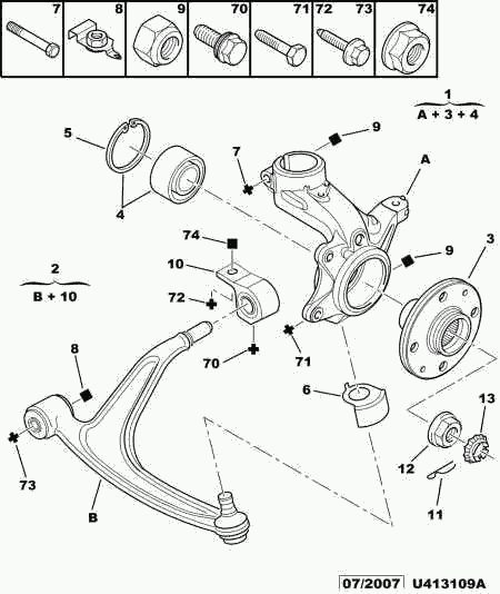 CITROËN/PEUGEOT 3523.83 - Сайлентблок, рычаг подвески колеса www.autospares.lv