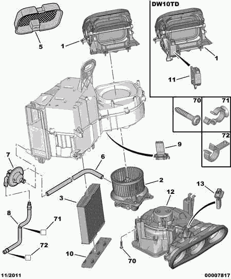 PEUGEOT 6450 NV - Rezistors, Salona ventilators www.autospares.lv