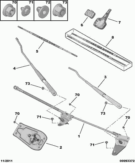 CITROËN/PEUGEOT 6426.XQ - Stikla tīrītāja slotiņa autospares.lv