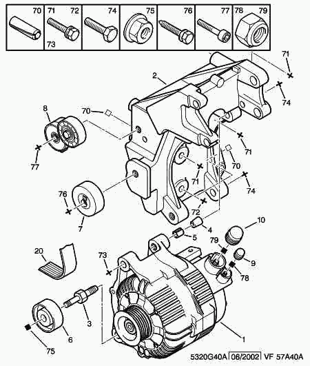 CITROËN/PEUGEOT 5751 96 - Pulley, v-ribbed belt www.autospares.lv