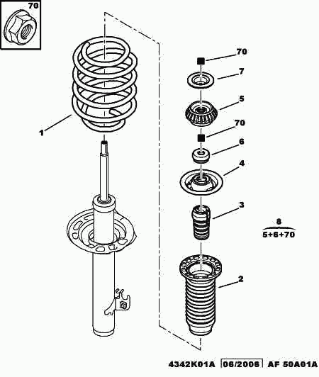 CITROËN 5038 F6 - Top Strut Mounting www.autospares.lv