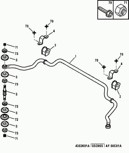 PEUGEOT 5094.A7 - Stiepnis / Atsaite, Stabilizators autospares.lv