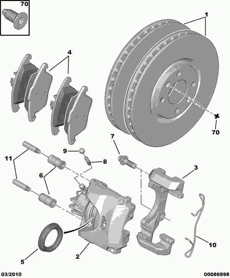 CITROËN 4254-77 - Тормозные колодки, дисковые, комплект www.autospares.lv