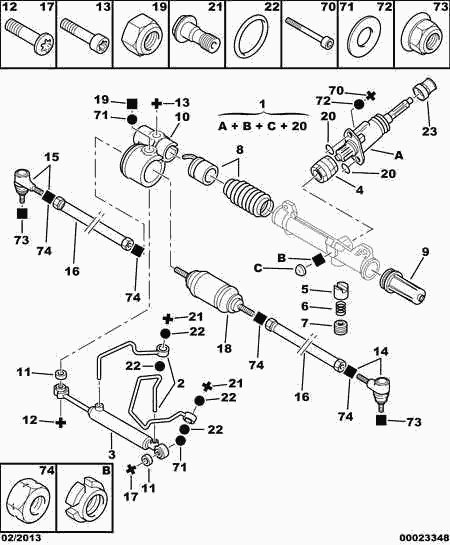 PEUGEOT (DF-PSA) 4059 10 - Bukse, Stūres mehānisma reduktora vārpsta www.autospares.lv