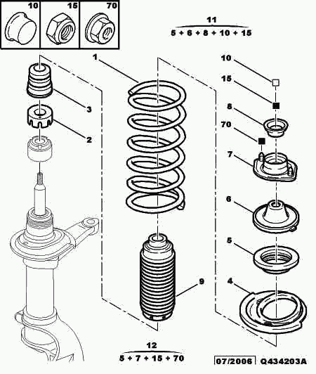 CITROËN 5031 53 - Опора стойки амортизатора, подушка www.autospares.lv