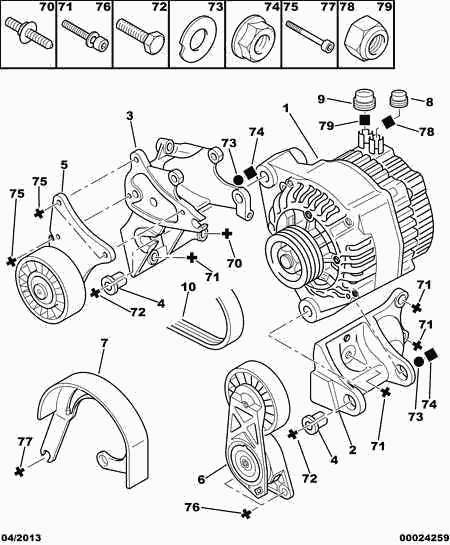 PEUGEOT 5705.S4 - Ģenerators www.autospares.lv