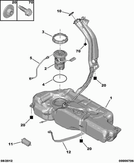 PEUGEOT 1525 KH - Degvielas sūkņa modulis www.autospares.lv