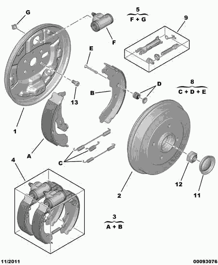 CITROËN (DF-PSA) 4241 N3 - Bremžu loku komplekts autospares.lv