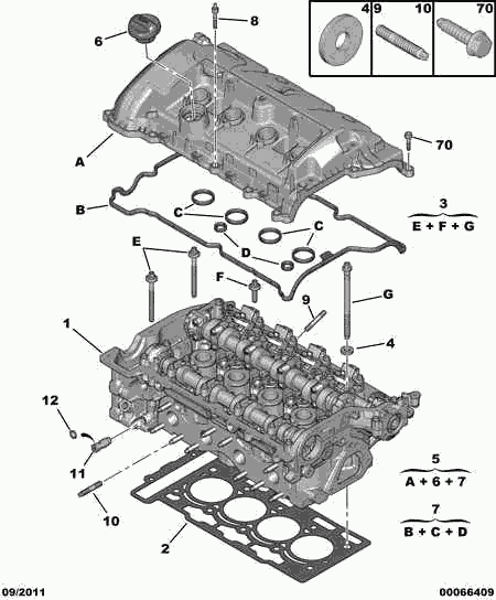 CITROËN 0249.E7 - Gasket Set, cylinder head cover www.autospares.lv