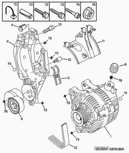 PEUGEOT (DF-PSA) 5751 A7 - Pulley, v-ribbed belt www.autospares.lv