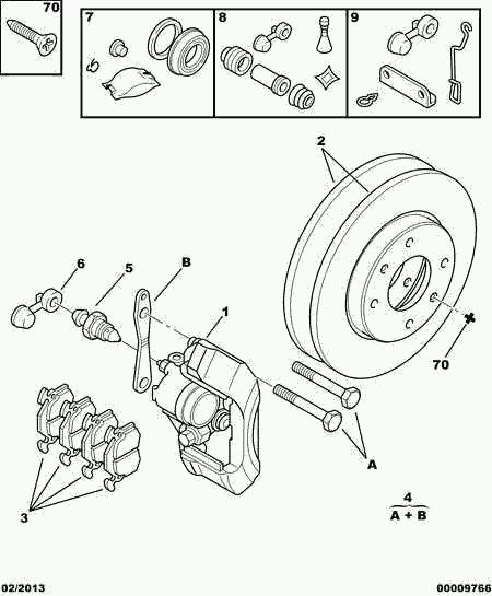 PEUGEOT 4252 72 - Brake Pad Set, disc brake www.autospares.lv