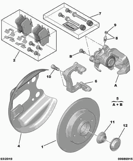 VW 4254 C1 - Тормозные колодки, дисковые, комплект www.autospares.lv