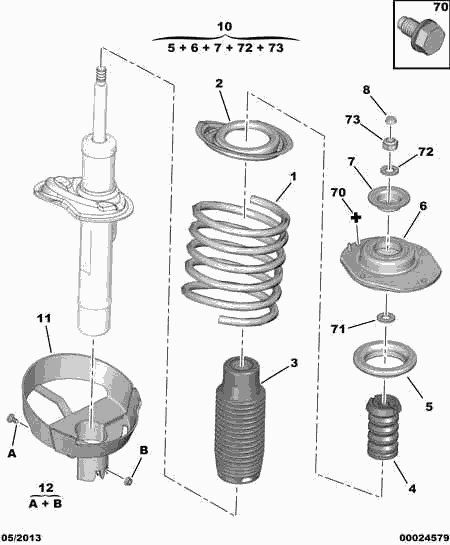 CITROËN 5031.82 - Top Strut Mounting www.autospares.lv