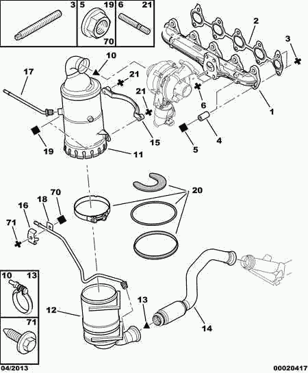 CITROËN/PEUGEOT 1731 QJ - Nosēdumu / Daļiņu filtrs, Izplūdes gāzu sistēma autospares.lv