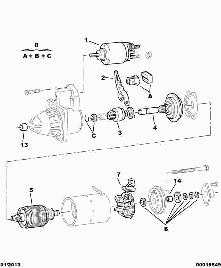 CITROËN/PEUGEOT 5835 89 - Zobrats, Starteris www.autospares.lv