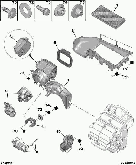 Alfarome/Fiat/Lanci 6447 LZ - Filtrs, Salona telpas gaiss www.autospares.lv