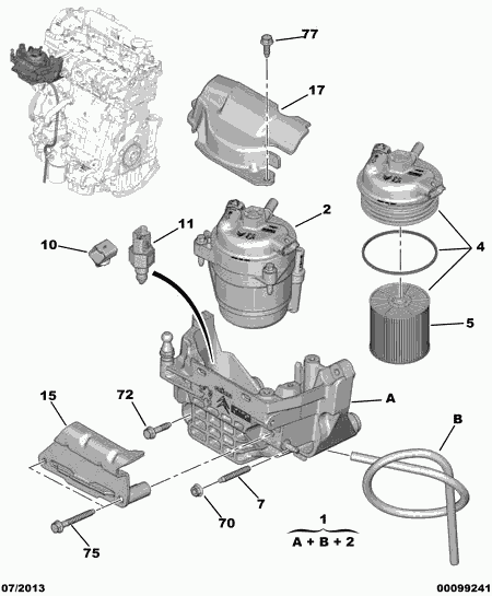 PEUGEOT (DF-PSA) 96 761 334 80 - Degvielas filtrs www.autospares.lv