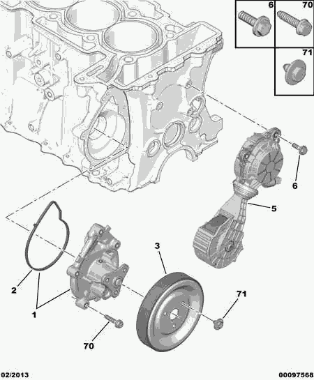 PEUGEOT (DF-PSA) 98 015 733 80 - Water Pump www.autospares.lv