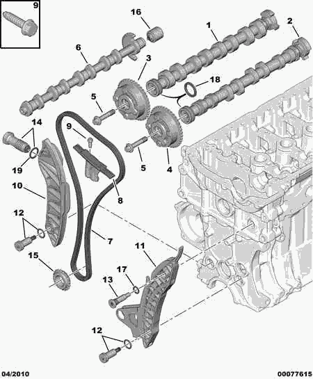 Vauxhall 0818 40 - TIMING CHAIN GUIDE www.autospares.lv