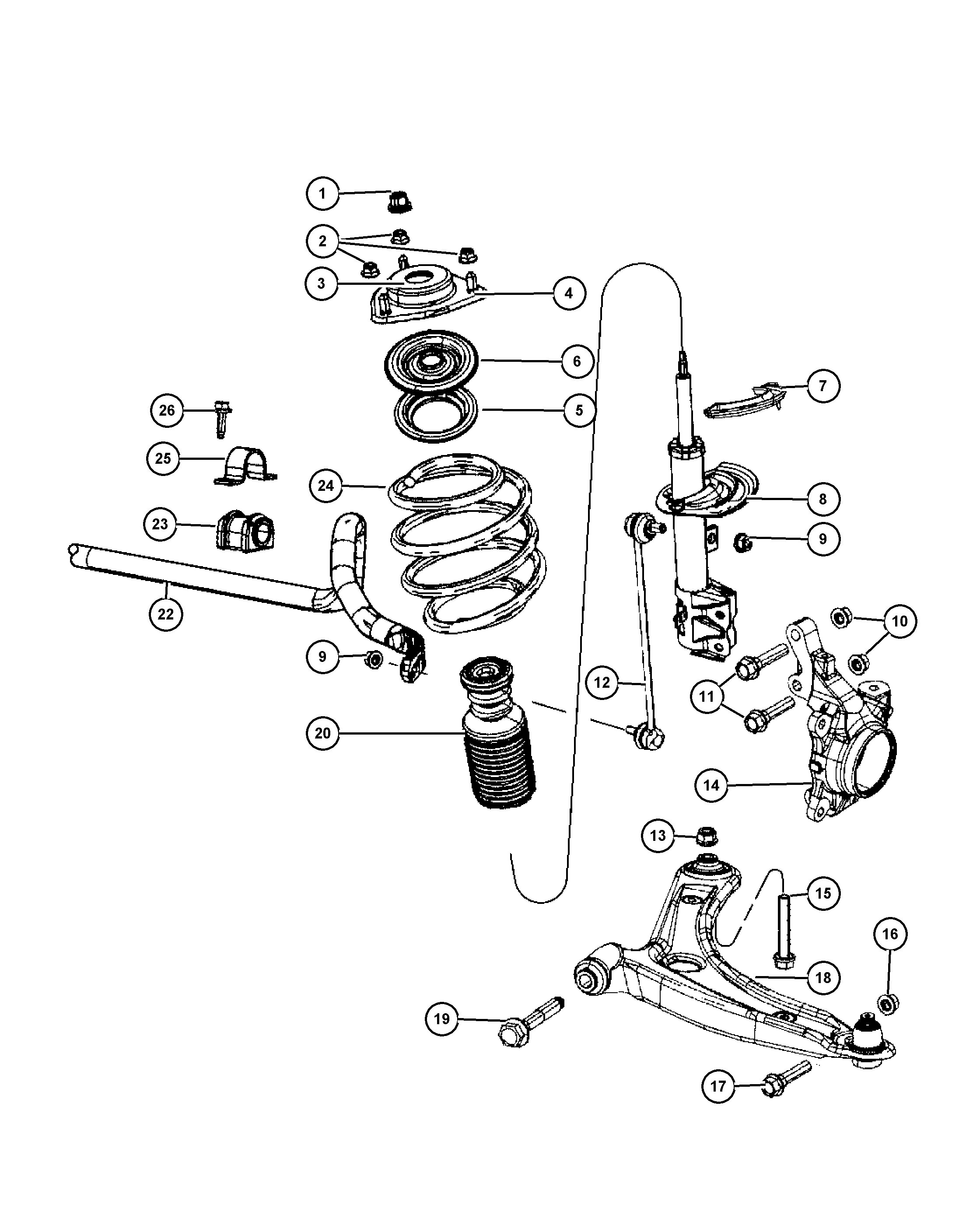 Mitsubishi 5105 040AA - Piekare, Šķērssvira autospares.lv