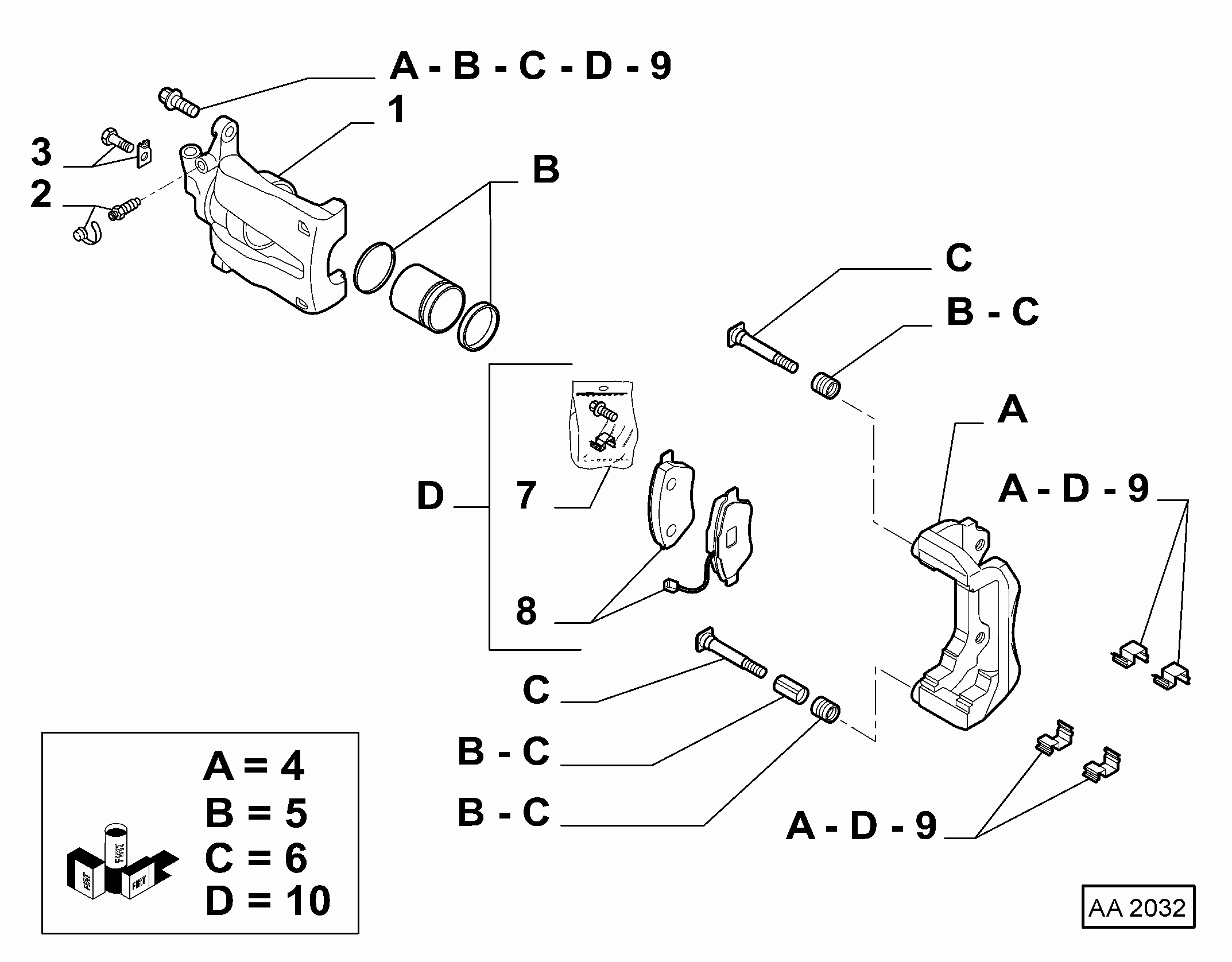 FIAT 71772224 - Brake Pad Set, disc brake www.autospares.lv