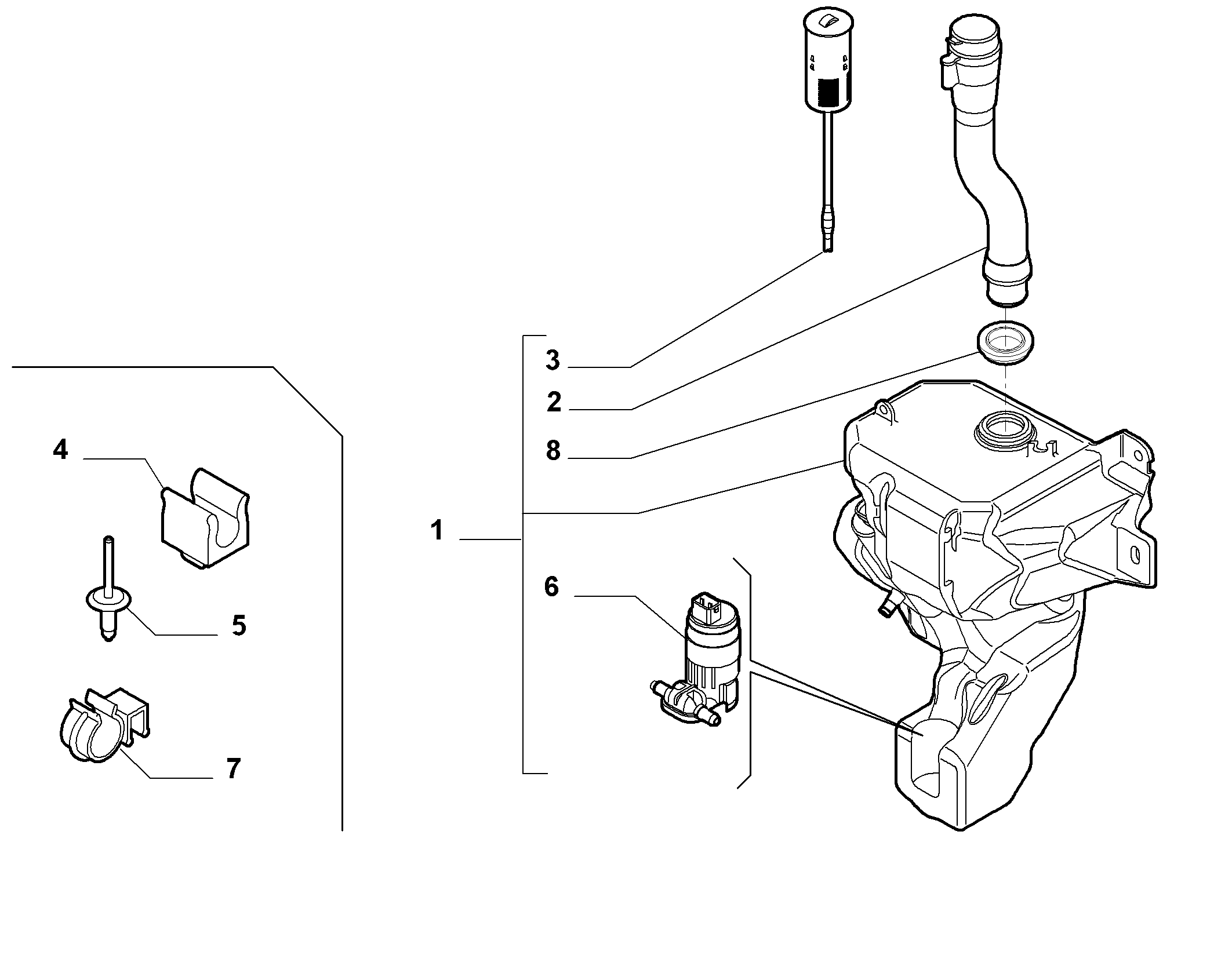 FIAT 55702893 - Water Pump, window cleaning www.autospares.lv