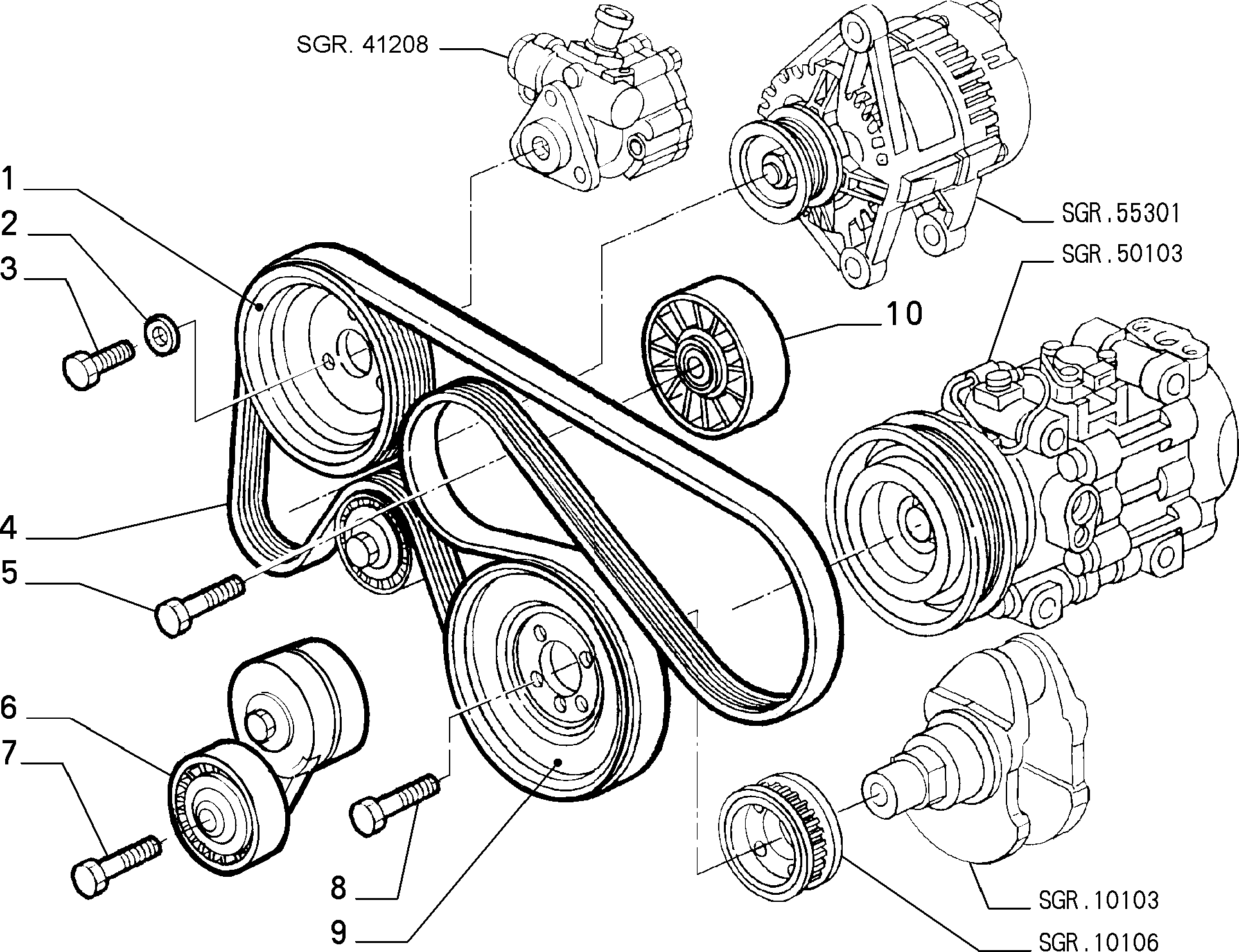 Alfa Romeo 71753670 - Ķīļrievu siksna autospares.lv