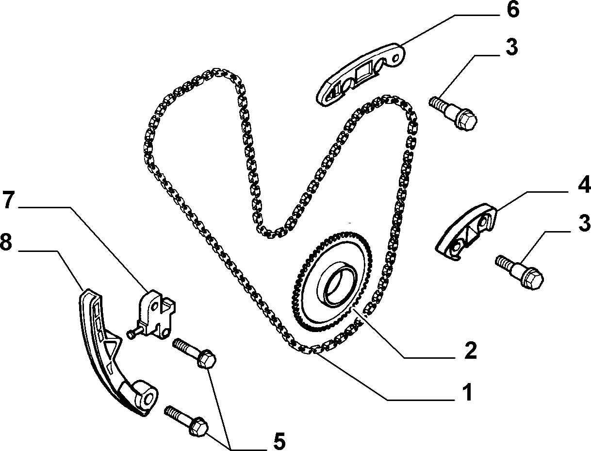 Alfa Romeo 71739358 - Timing Chain Kit www.autospares.lv