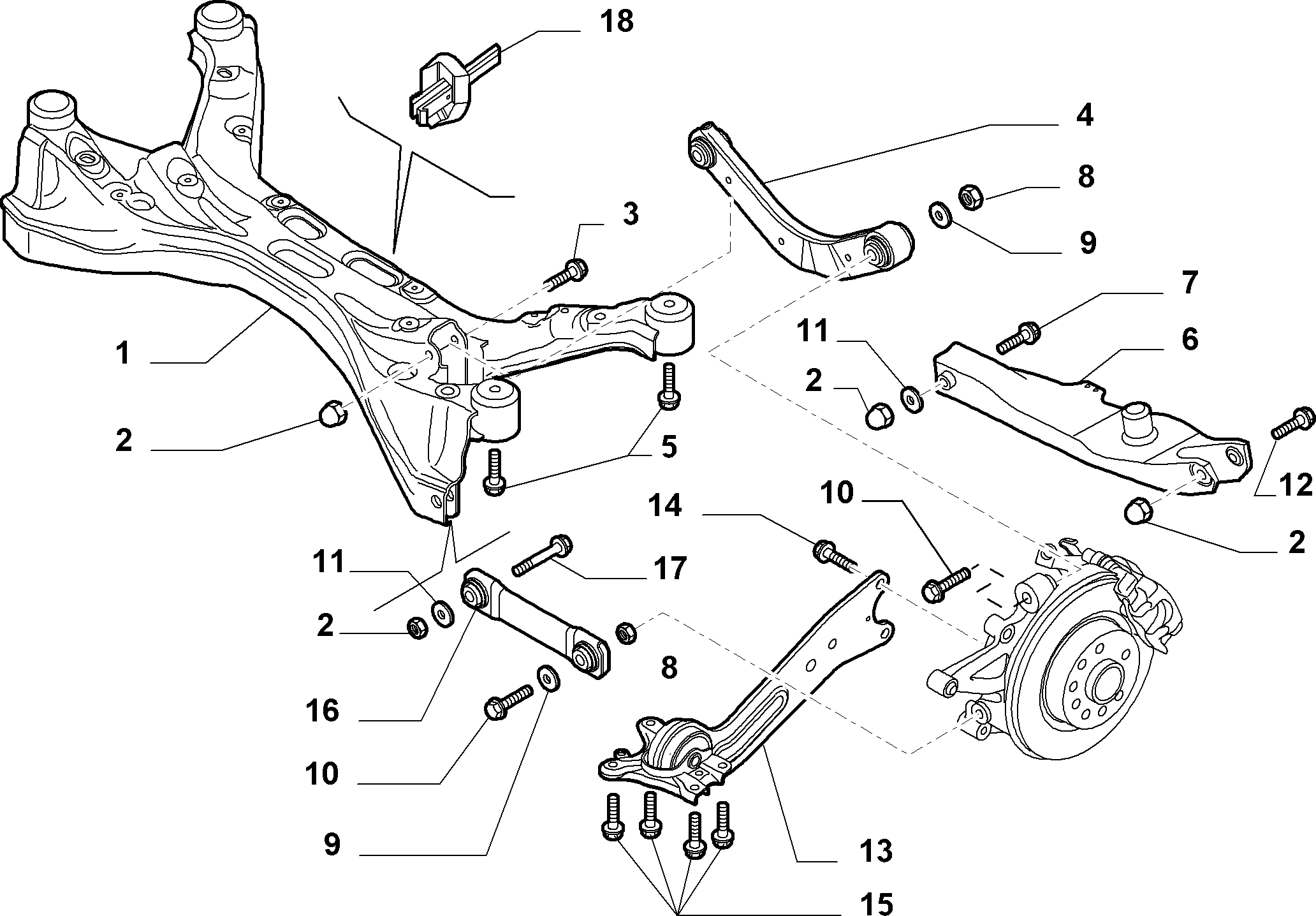 FIAT 51783009* - Neatkarīgās balstiekārtas svira, Riteņa piekare autospares.lv