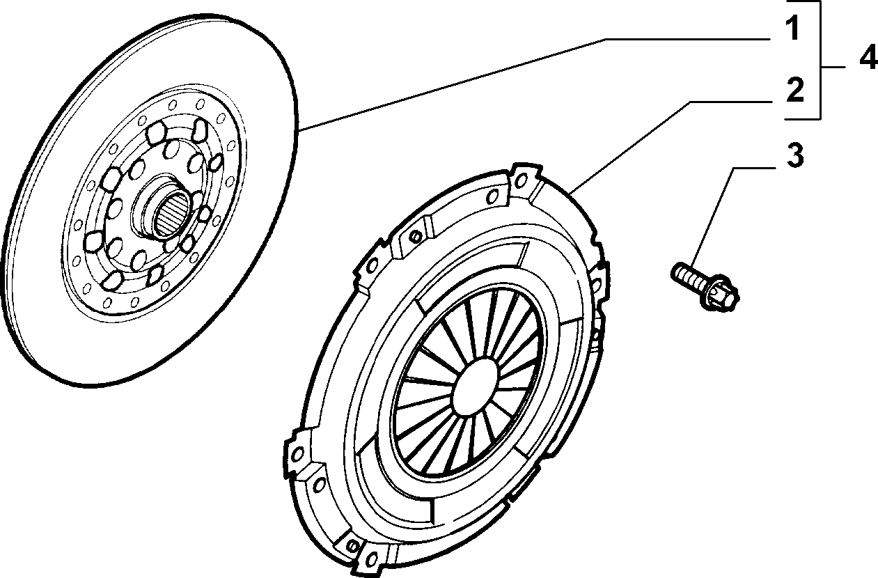 FIAT 71747677 - Clutch Kit www.autospares.lv