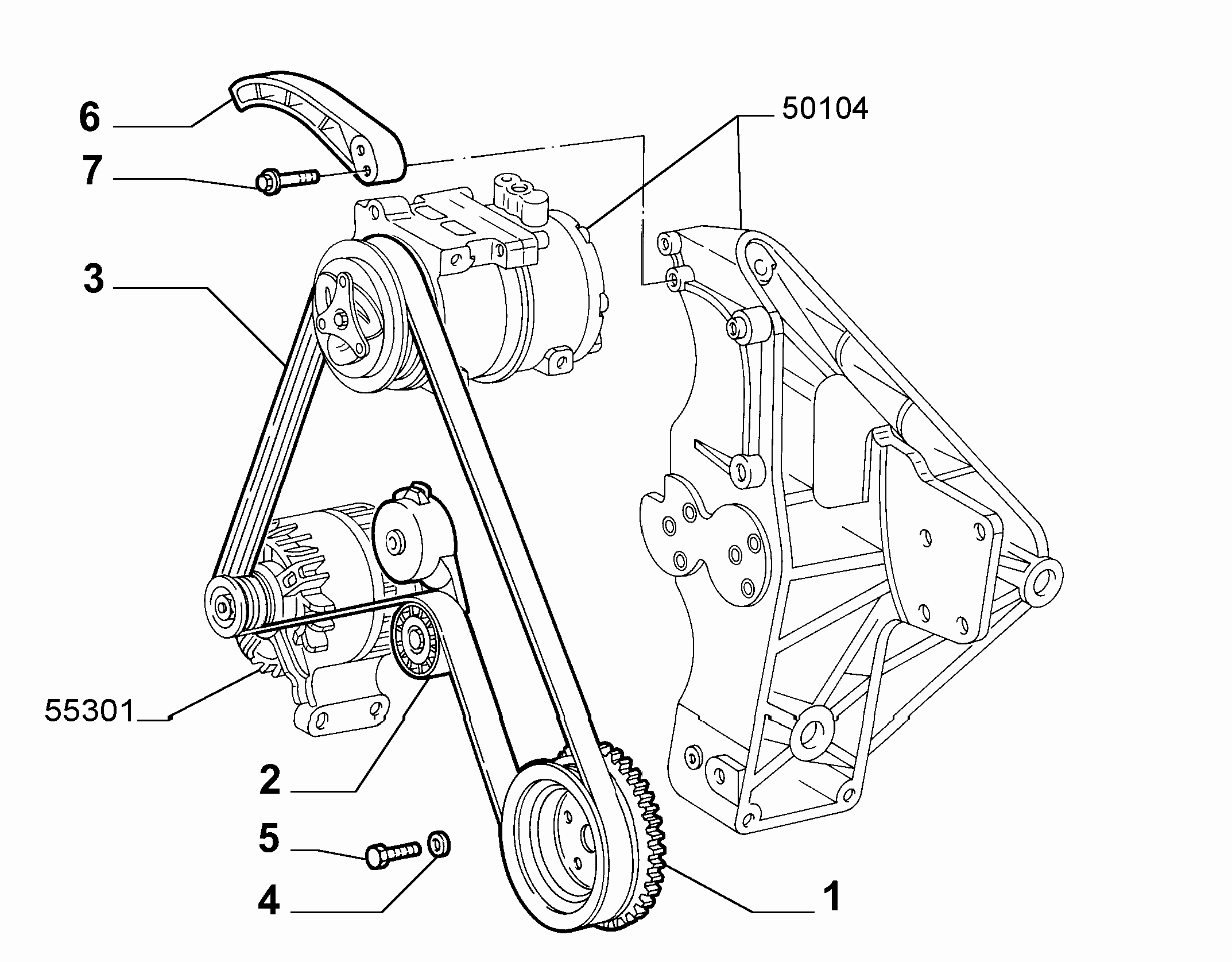 FIAT 55232827 - Parazīt / Vadrullītis, Ķīļrievu siksna autospares.lv