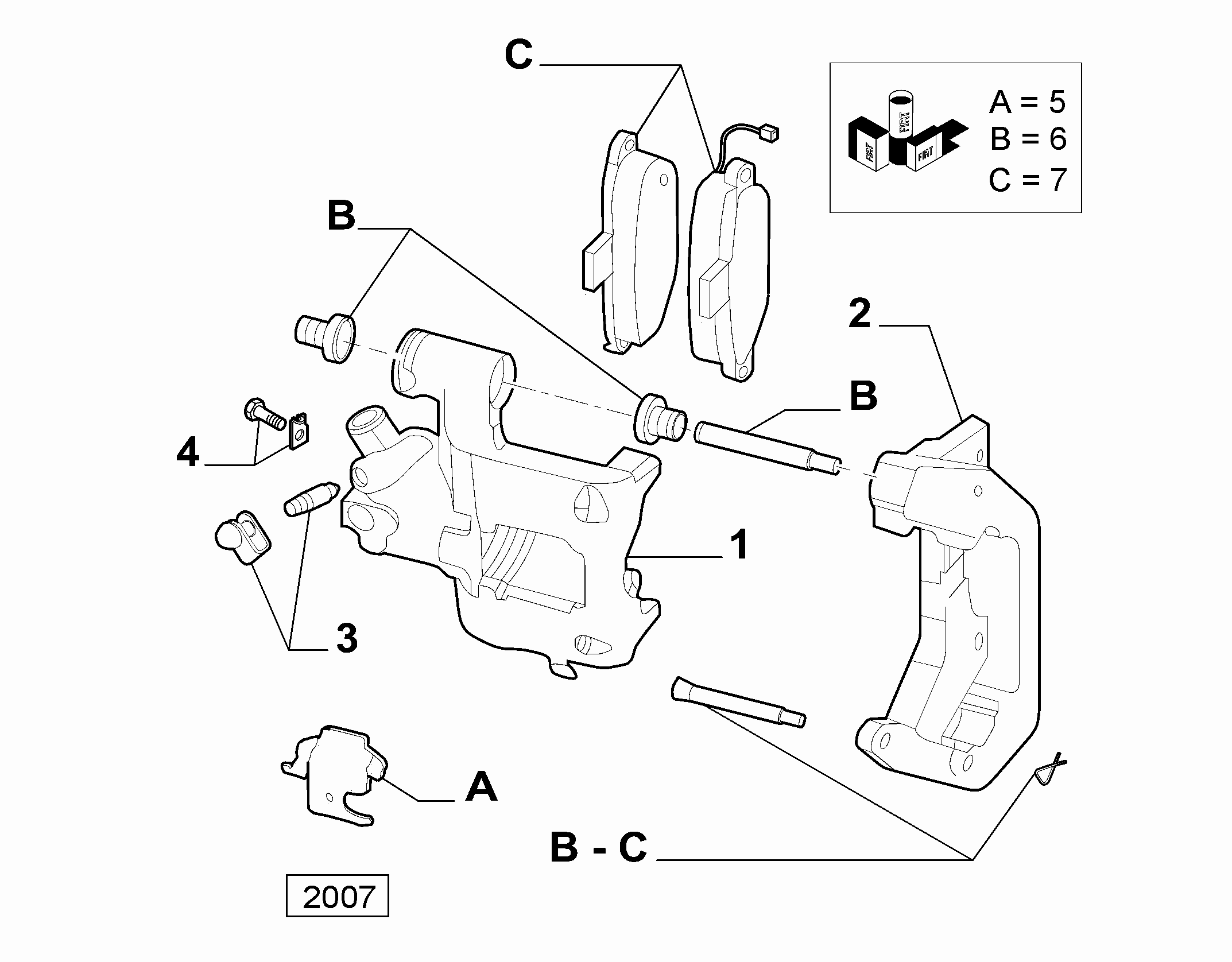 FIAT 77365816 - Brake Pad Set, disc brake www.autospares.lv