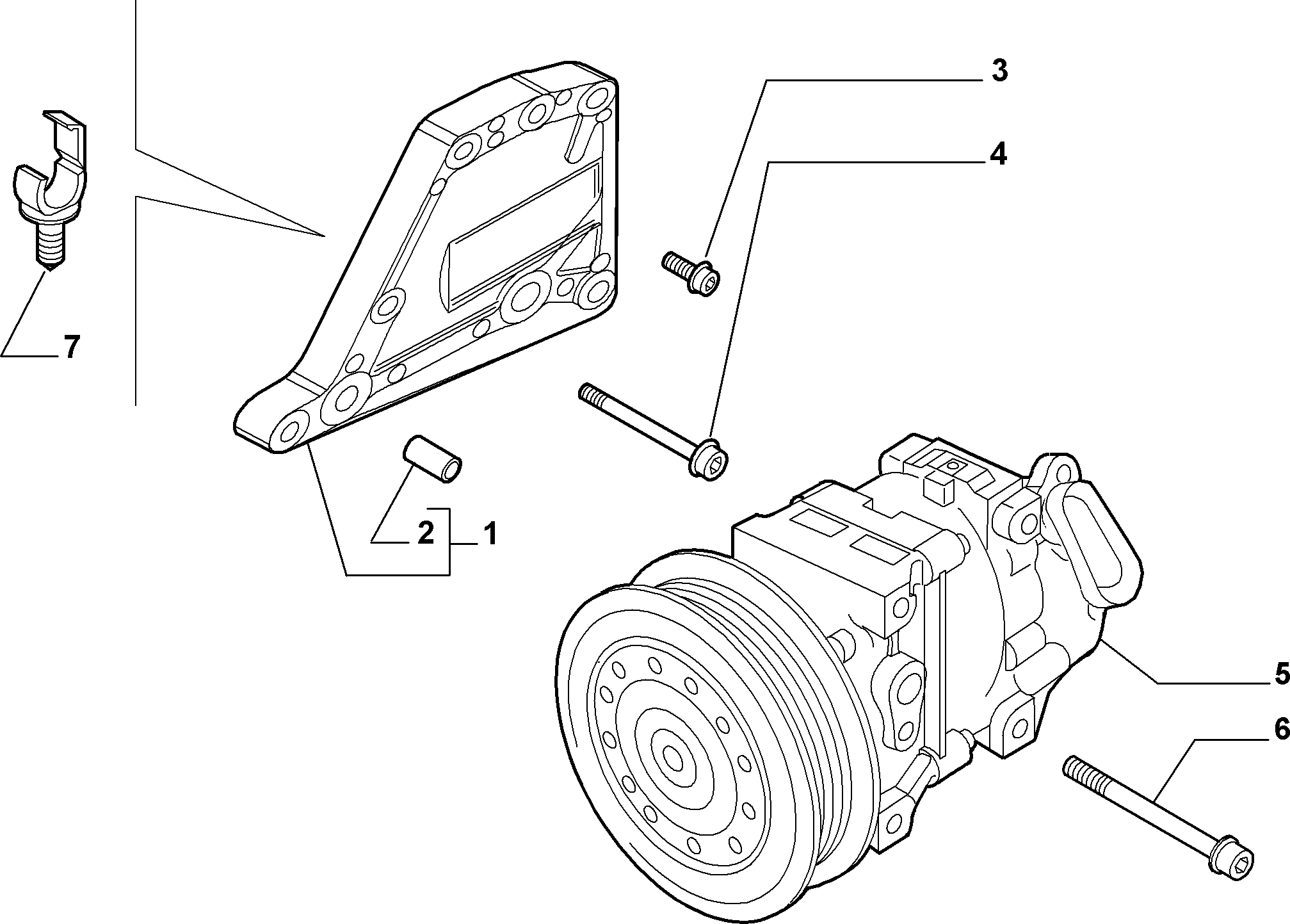 FIAT 71724084 - Kompresors, Gaisa kond. sistēma autospares.lv